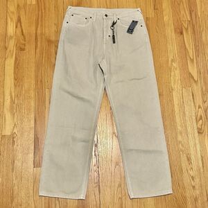 PRPS Chavelle Baggy Men’s Size 34x32 Stone Beige Straight Leg Cotton Jeans